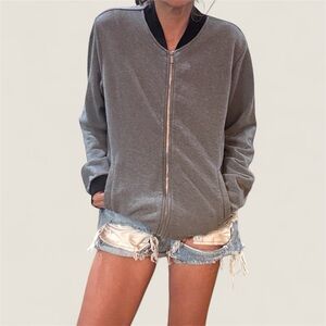 PHYNE Men’s Zip-Up Gray Sweatshirt